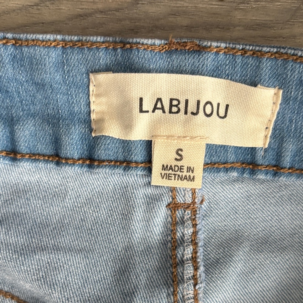 The Coolest Bell Bottom Lace-Up Denim Pants - Picture 5 of 7